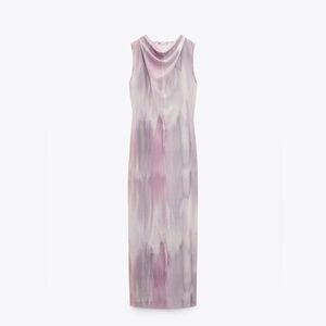 Zara Printed Tulle Dress